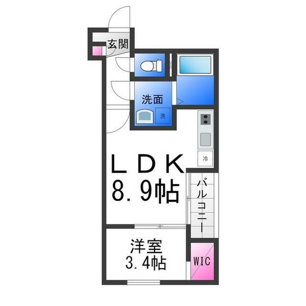 ＲＥＧＡＬＥＳＴ七道洋｜大阪府堺市堺区南清水町１丁(賃貸アパート1LDK・2階・31.28㎡)の写真 その2