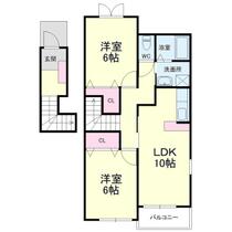 ティファニー５ 201 ｜ 静岡県掛川市大渕（賃貸アパート2LDK・2階・57.22㎡） その2