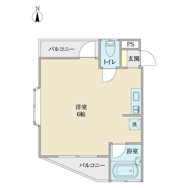 日吉煉瓦館 0201｜神奈川県横浜市港北区下田町１丁目(賃貸アパート1R・2階・20.80㎡)の写真 その2