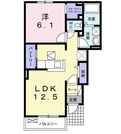 メゾンアンソレイエ 102｜福島県二本松市表２丁目(賃貸アパート1LDK・1階・44.93㎡)の写真 その2