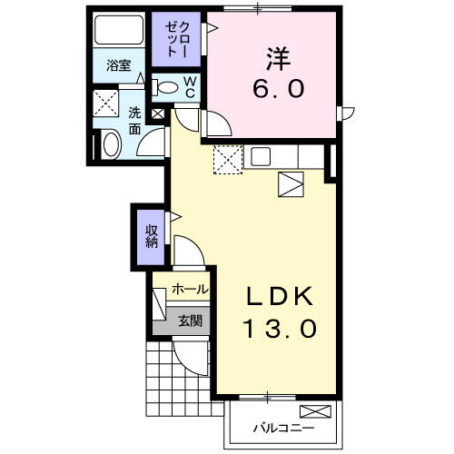 グランデ・セレッソＢ 103｜福島県二本松市新座(賃貸アパート1LDK・1階・45.31㎡)の写真 その2