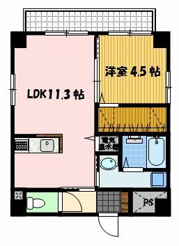 Ｆｉｏｒａｎｏ 803｜長崎県長崎市万才町(賃貸マンション1LDK・8階・40.15㎡)の写真 その2