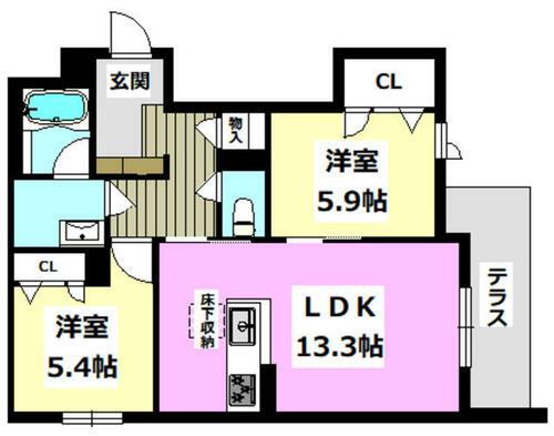 同じ建物の物件間取り写真 - ID:227079288782