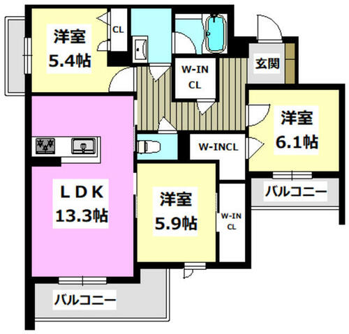 同じ建物の物件間取り写真 - ID:227079288695