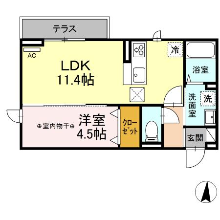 同じ建物の物件間取り写真 - ID:204004040076