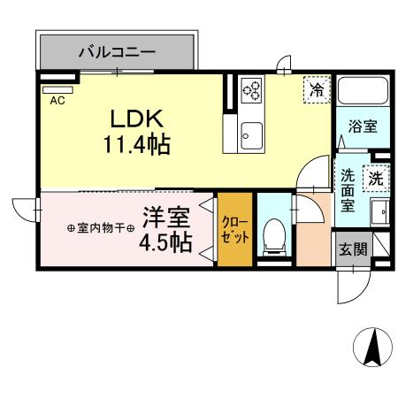 同じ建物の物件間取り写真 - ID:204004040058