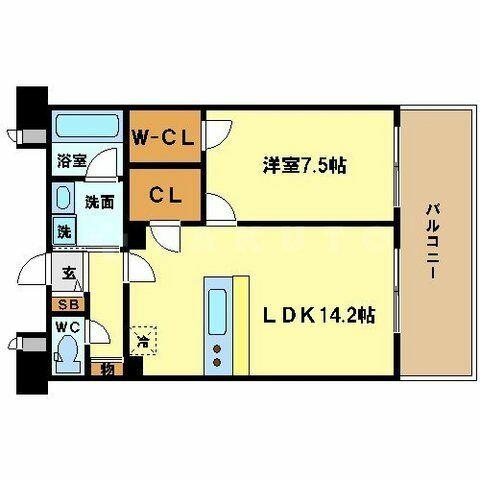 ルクレ阿波座レジデンス 1208｜大阪府大阪市西区立売堀６丁目(賃貸マンション1LDK・12階・51.20㎡)の写真 その2