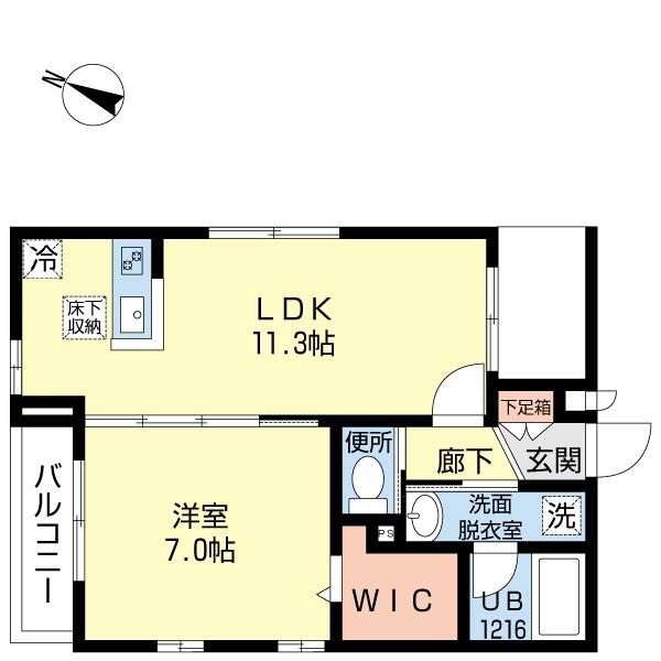 クレセント本山中町 0101｜兵庫県神戸市東灘区本山中町３丁目(賃貸アパート1LDK・1階・42.44㎡)の写真 その2