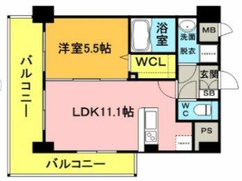 メゾンクラウン大手山 703｜福岡県久留米市大手町(賃貸マンション1LDK・3階・40.93㎡)の写真 その2