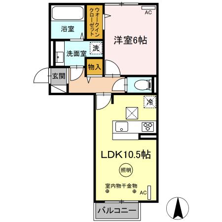 同じ建物の物件間取り写真 - ID:244003793354