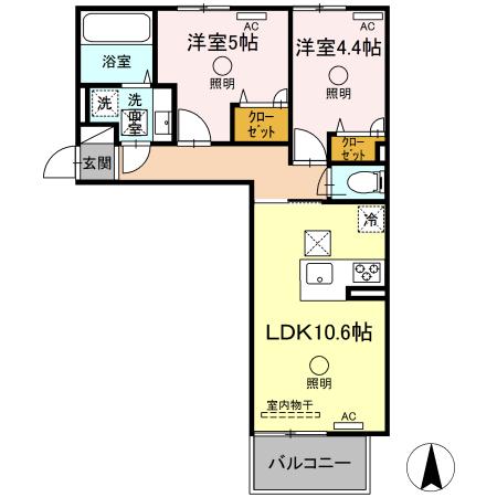 同じ建物の物件間取り写真 - ID:243006368308