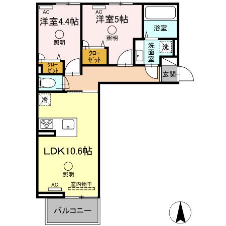 同じ建物の物件間取り写真 - ID:243006368304