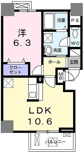 グランブルⅢ 304｜兵庫県神戸市垂水区西舞子２丁目(賃貸マンション1LDK・3階・40.96㎡)の写真 その2