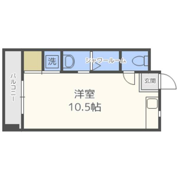 エスパシオ別府 502｜福岡県福岡市城南区別府３丁目(賃貸マンション1R・5階・23.04㎡)の写真 その2