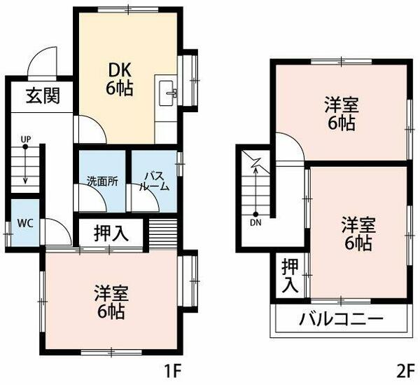井田町戸建｜愛知県岡崎市井田町字４丁目(賃貸一戸建3DK・--・61.27㎡)の写真 その2