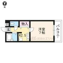 京都府京都市左京区松ケ崎西山（賃貸マンション1K・4階・22.30㎡） その2