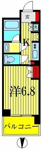 ライオンズ本所吾妻橋ネオクラッセ 702｜東京都墨田区本所４丁目(賃貸マンション1K・7階・25.85㎡)の写真 その2