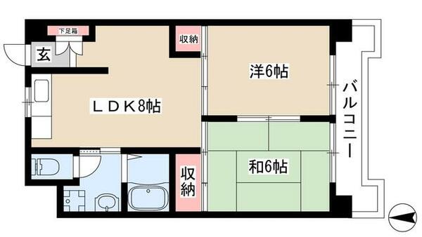 丸の内カジウラマンション 1101｜愛知県名古屋市中区丸の内１丁目(賃貸マンション2DK・11階・46.75㎡)の写真 その2