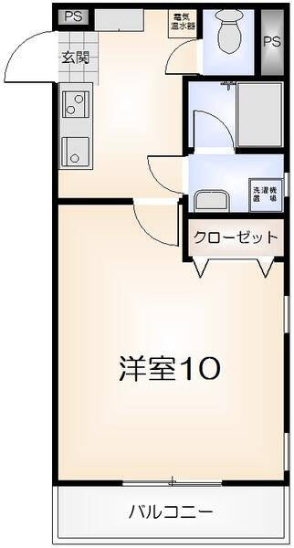 徳島県徳島市昭和町１丁目(賃貸マンション1K・5階・31.82㎡)の写真 その2