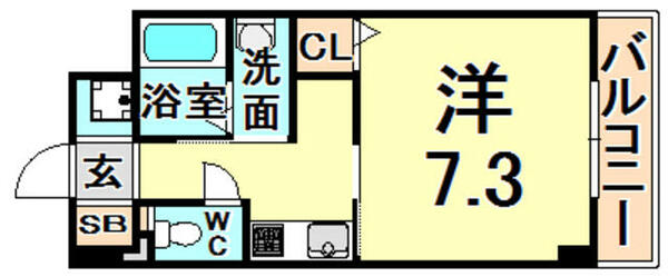 ハイツアルペン春 403｜兵庫県尼崎市東難波町５丁目(賃貸マンション1K・4階・24.25㎡)の写真 その2