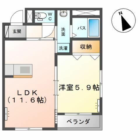 シャインパレス｜宮城県仙台市太白区中田１丁目(賃貸マンション1LDK・3階・40.04㎡)の写真 その2