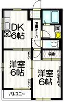 東京都中野区鷺宮６丁目（賃貸マンション2DK・2階・44.43㎡） その2
