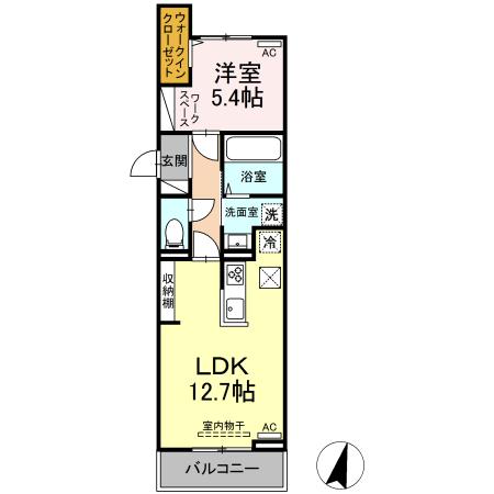 アンシャンテ中根 101｜愛知県名古屋市瑞穂区中根町２丁目(賃貸アパート1LDK・1階・44.65㎡)の写真 その2