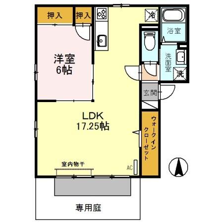 グリーンハイツ北山　Ｉ 102｜和歌山県海南市阪井(賃貸アパート1LDK・1階・54.23㎡)の写真 その2