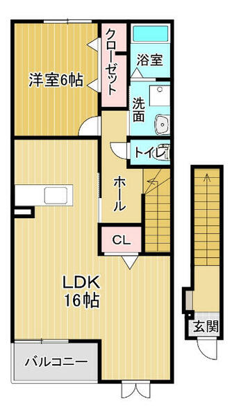 ヒルズ住吉Ｂ 203｜徳島県板野郡松茂町住吉字住吉開拓(賃貸アパート1LDK・2階・56.47㎡)の写真 その2