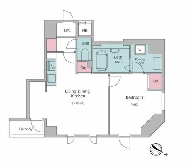 レジディア三越前｜東京都中央区日本橋本町３丁目(賃貸マンション1LDK・12階・40.70㎡)の写真 その2