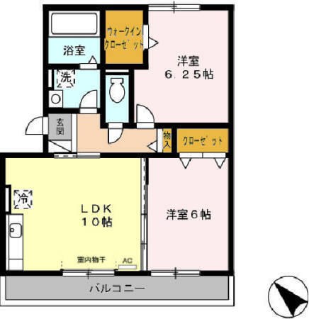 立志舎 103｜愛知県安城市横山町毛賀知(賃貸アパート2LDK・1階・53.98㎡)の写真 その2