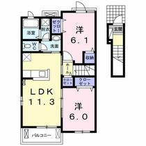 アルバグランデＥ 203 ｜ 千葉県八千代市島田台（賃貸アパート2LDK・2階・57.07㎡） その2