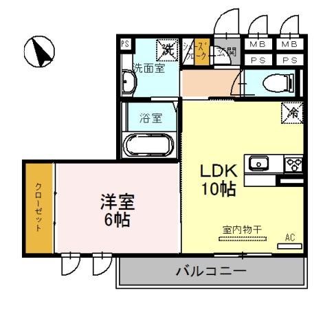 兵庫県姫路市西庄(賃貸アパート1LDK・1階・42.86㎡)の写真 その2