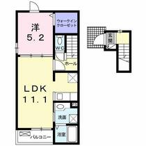 Ａｍｅ 204 ｜ 群馬県吾妻郡中之条町大字伊勢町（賃貸アパート1LDK・2階・43.47㎡） その2