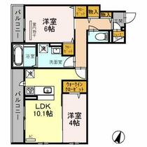 ヴィア・ラッテア 305 ｜ 大阪府泉大津市河原町（賃貸アパート2LDK・3階・54.35㎡） その2