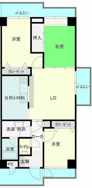 プレム弓町 203｜新潟県長岡市弓町２丁目(賃貸マンション3LDK・2階・72.00㎡)の写真 その2