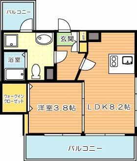 ベーシックビルディング八幡｜福岡県北九州市八幡東区中央２丁目(賃貸マンション1LDK・12階・34.32㎡)の写真 その2