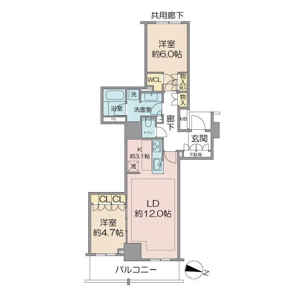 大宮スカイ＆スクエア　ザ・タワー｜埼玉県さいたま市大宮区桜木町２丁目(賃貸マンション2LDK・16階・65.00㎡)の写真 その2