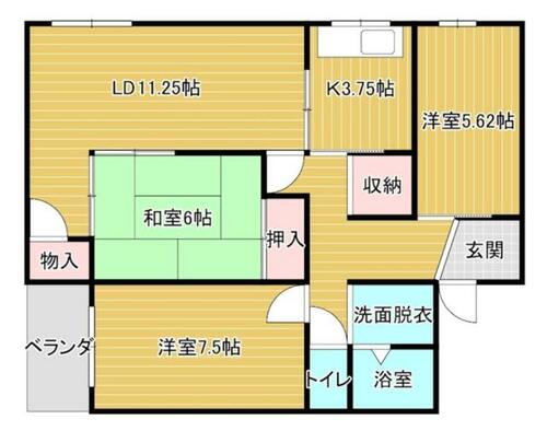 サーフサイドビル到津308の間取り