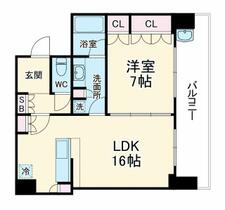 パークタワー梅田 1809 ｜ 大阪府大阪市北区扇町２丁目（賃貸マンション1LDK・18階・54.35㎡） その2