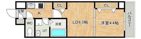 兵庫県神戸市東灘区住吉宮町７丁目(賃貸マンション2K・6階・35.44㎡)の写真 その2