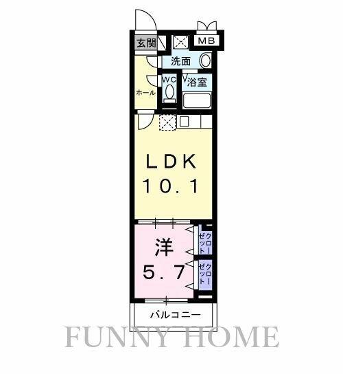 東京都世田谷区世田谷２丁目(賃貸マンション1LDK・4階・40.12㎡)の写真 その1