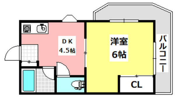 ＥＳＴ－１小野原 206｜大阪府箕面市小野原東４丁目(賃貸マンション1DK・2階・23.00㎡)の写真 その2