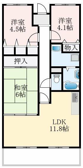 大阪府和泉市東阪本町(賃貸マンション3LDK・9階・66.12㎡)の写真 その2