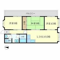 大阪府吹田市山田西４丁目（賃貸マンション3LDK・2階・64.00㎡） その2