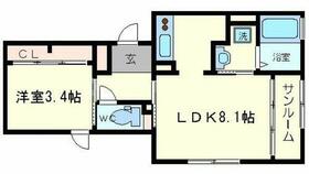 キューブコート東三国  ｜ 大阪府大阪市淀川区東三国５丁目（賃貸アパート1LDK・2階・33.80㎡） その2