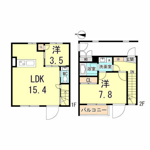 同じ建物の物件間取り写真 - ID:228046573930