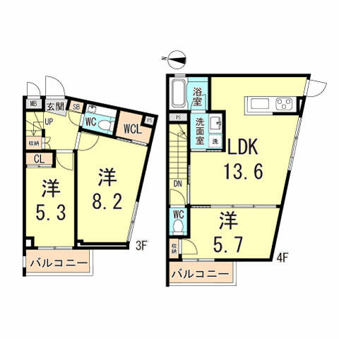 ＲＡ－ＡＳＨＩＹＡ 301｜兵庫県芦屋市川西町(賃貸マンション3LDK・3階・74.41㎡)の写真 その2