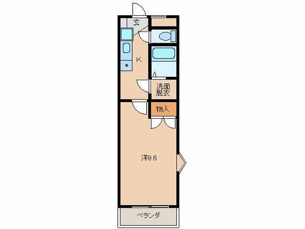 ＢＭマンション｜和歌山県和歌山市野崎(賃貸マンション1K・2階・28.91㎡)の写真 その2