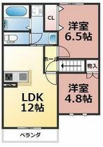 コンフォート・クラウディアＡ 201 ｜ 埼玉県飯能市大字双柳（賃貸アパート2LDK・2階・58.73㎡） その2